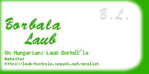 borbala laub business card